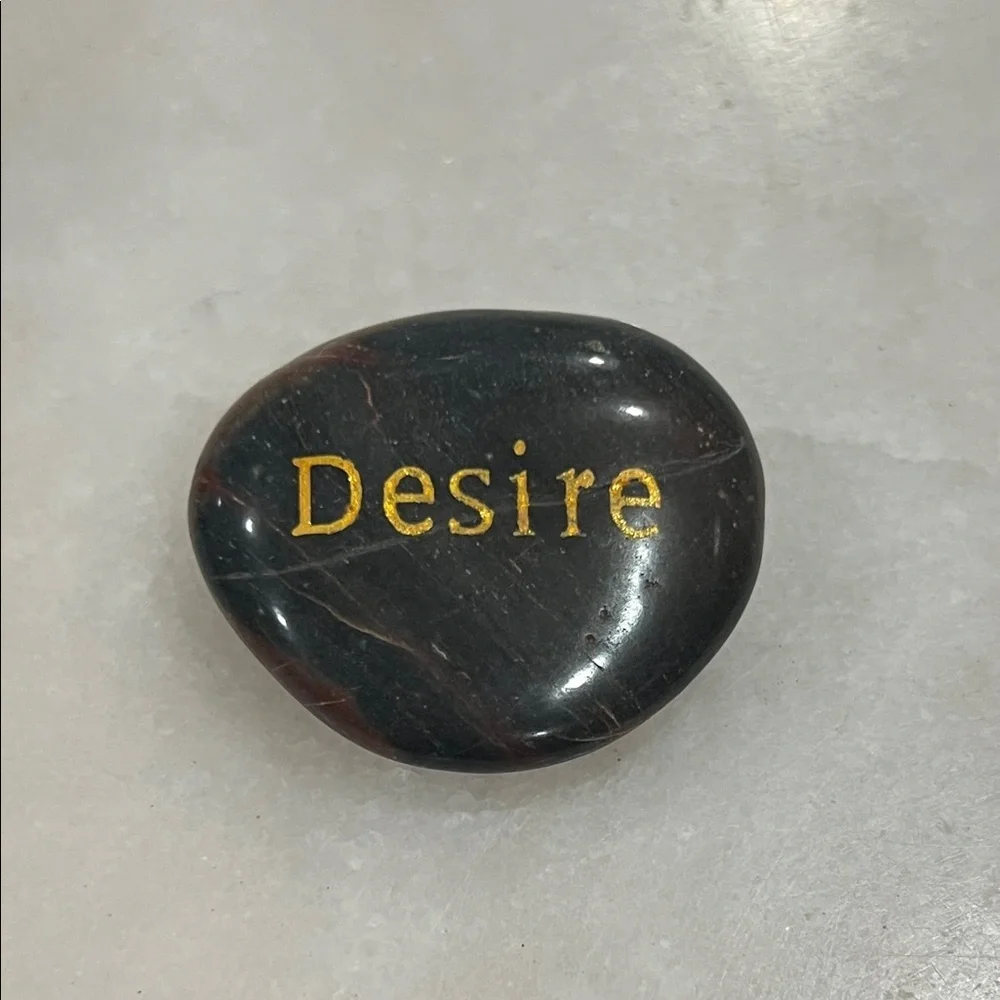 Inspirational Stone Set with Desire, Nurture, Clarity
